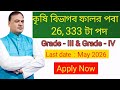 কৃষি বিভাগৰ চাকৰি 2026- Agriculture new vacancy 2026 । Jobs in Assam । Assam Job Update 