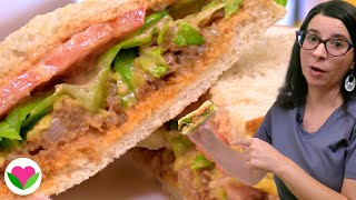 Vegan CHOPPED CHEESE Sandwich - Cheeseburger that's Next Level!!