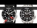 Seiko SKX007J vs SKX007K !! Comparison Review and unboxing