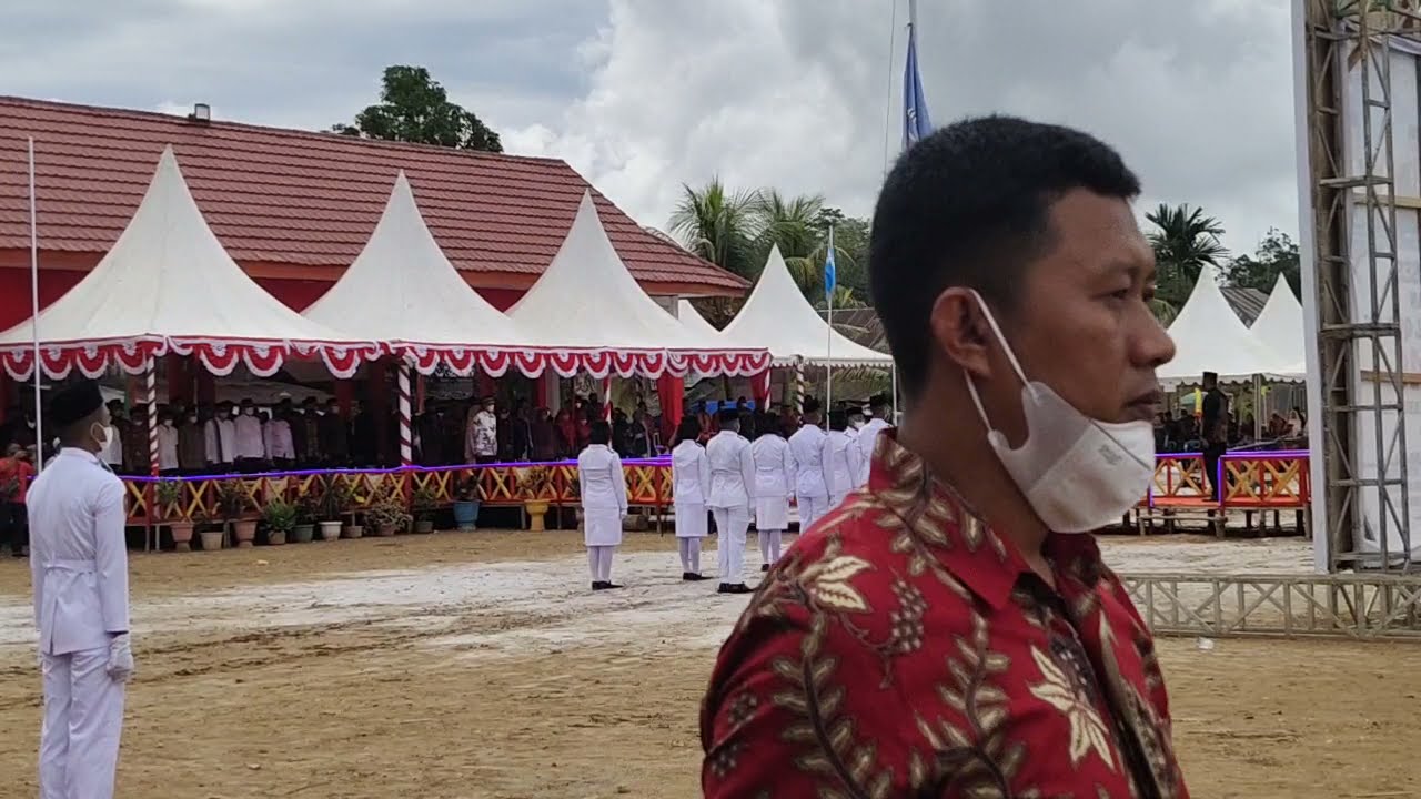 Pengibaran Bendera LPTQ dalam rangka MTQ ke-46 tingkat Kab. Kolaka di Kec. Baula