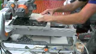 How to Trim Very Narrow Strips of Tile on a Wet Saw