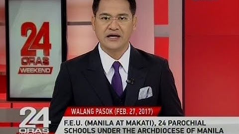 24 Oras: Class Suspension (update 1)  due to transport strike (Feb 27, 2017)