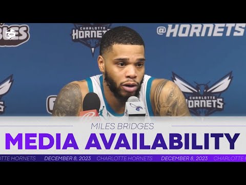 Hornets vs Raptors: Miles Bridges Postgame Media Availability | 12/08/2023