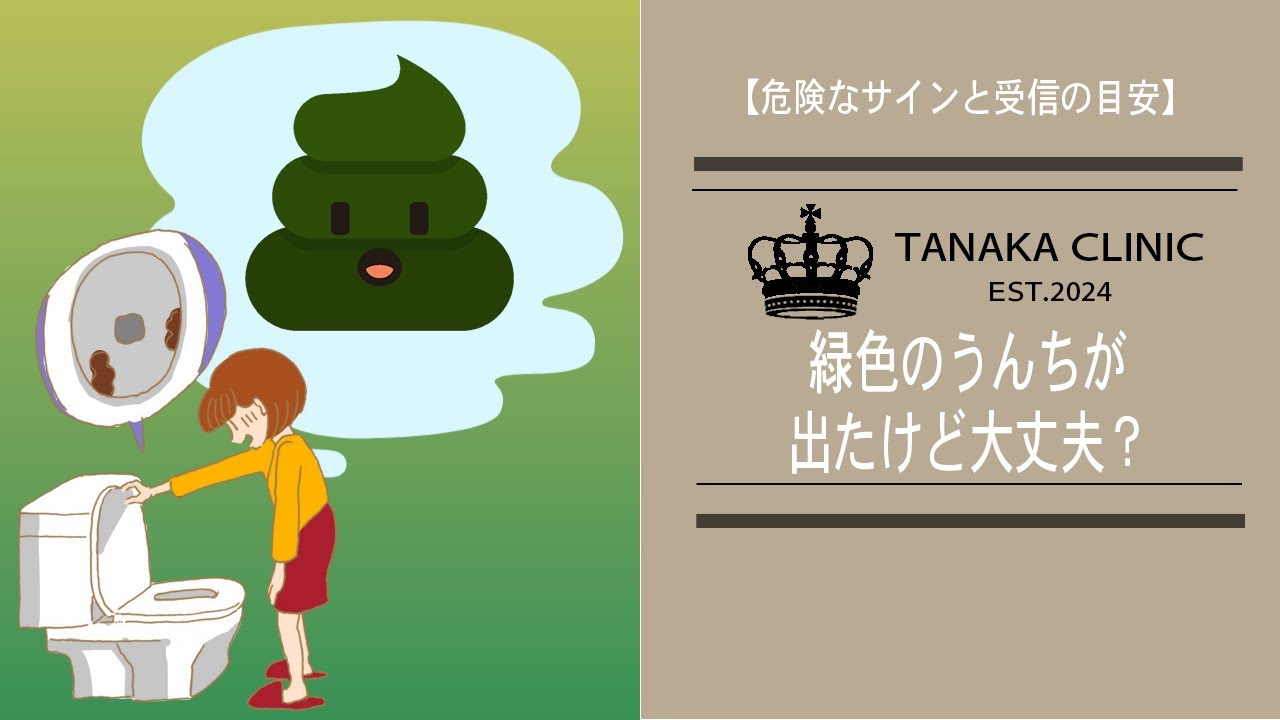 36　緑色のうんちが出たけど大丈夫？危険なサインと受診の目安｜たなか内科クリニック