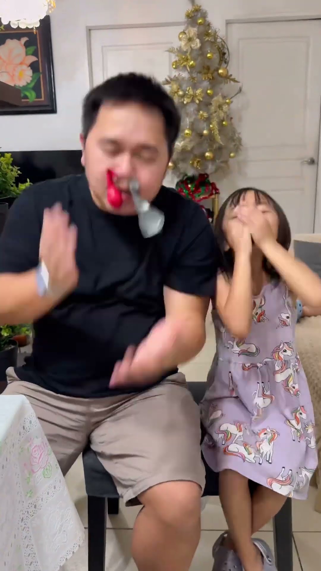 Funny sick kid and dad ??✅??❤️?? #comedy #diaryof4
