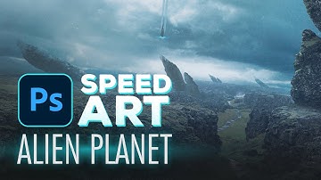 How to create an ALIEN LANDSCAPE in Photoshop - Speed Art with Tips!