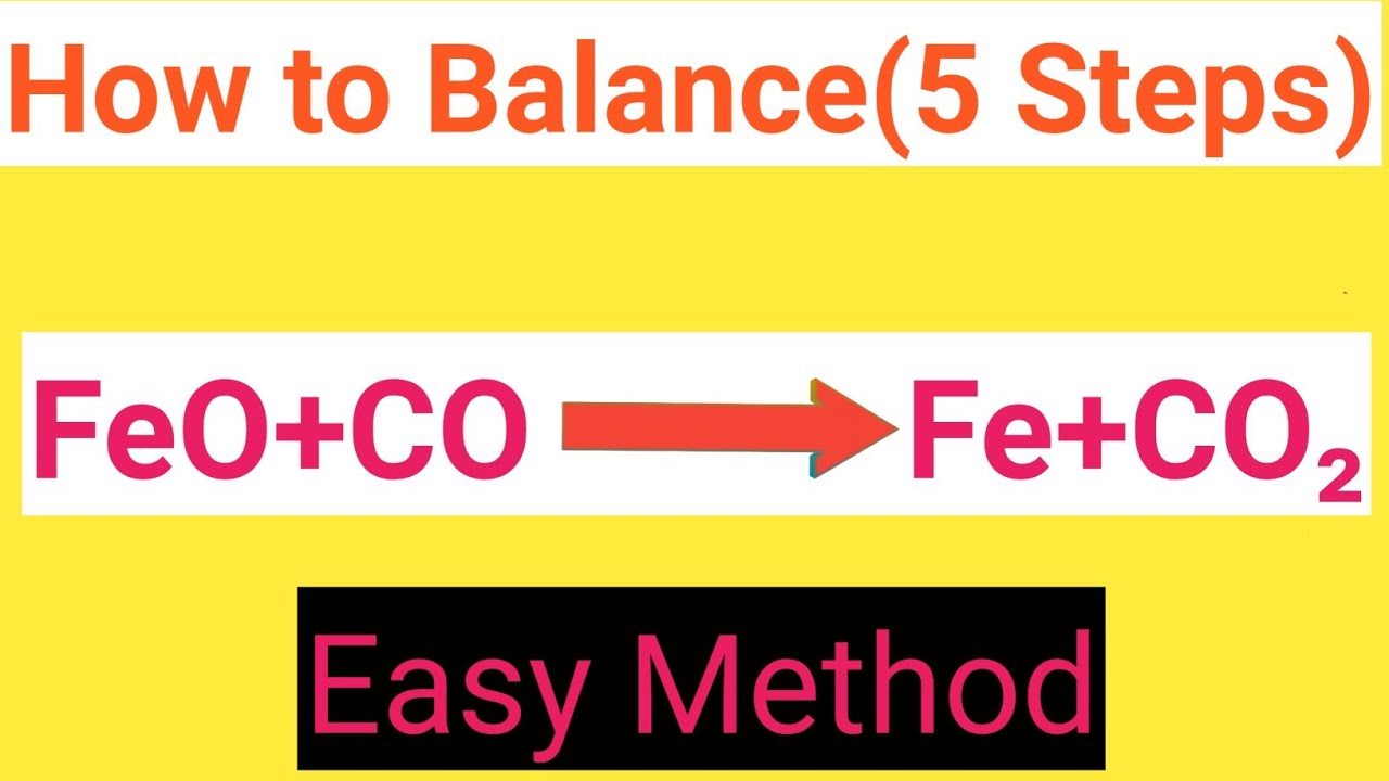 FeO+CO=Fe+CO2 Balanced EquationIron(ii)oxide+Carbon monoxide=Iron