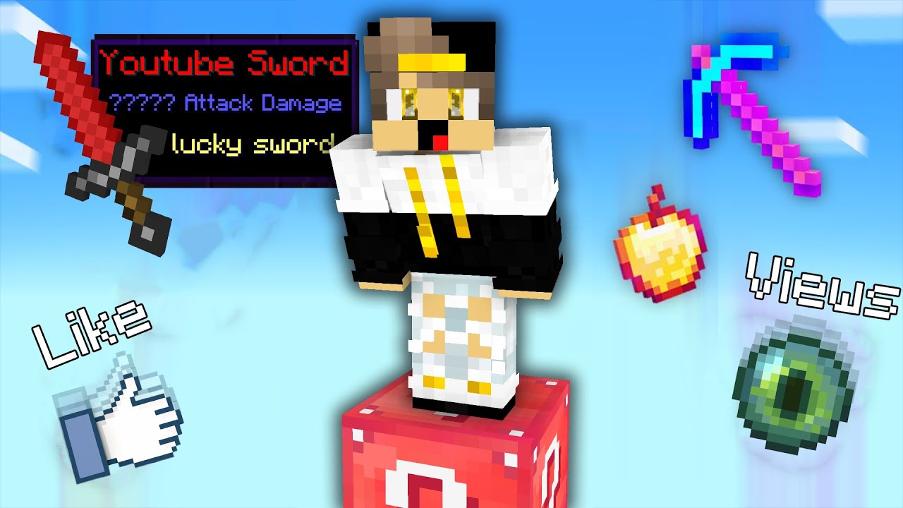 ماين كرافت ولكن بلوكة واحدة حظ اليوتيوب ( بلوكات تعصب ) 🤬😡