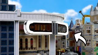 I built a SUSPENDED Monorail out of LEGO...