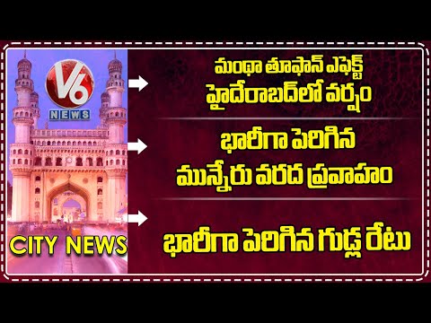 Rain Lashes Hyderabad | Massive Increase in Munneru Flood Flow | Hike In Eggs Price | Hamara | V6 - V6NEWSTELUGU