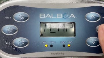 Spa set up. How to modes temperature range clock filtration times Balboa TP600 touch pad top side