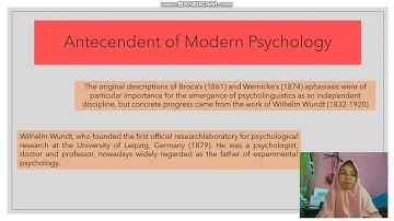 INTRODUCTION TO PSYCHOLINGUISTIC - HISTORICAL BACKGROUND OF PSYCHOLINGUISTICS