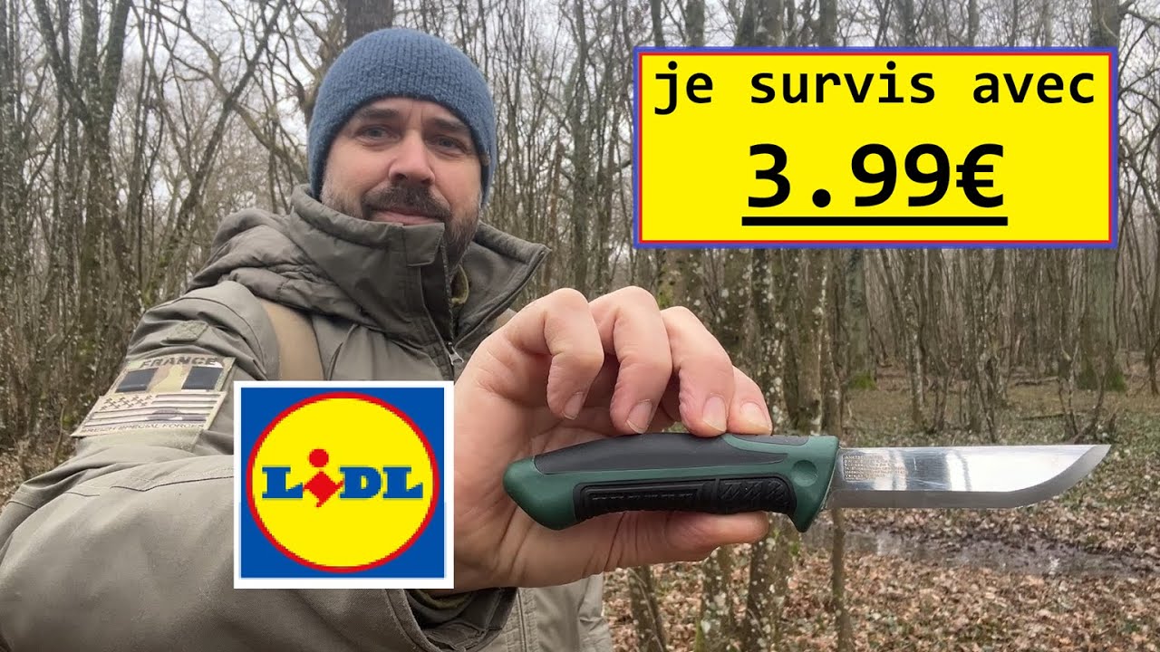 Je SURVIS avec 3.99€, TEST  Couteau LIDL Parkside, Mieux qu'un MORAKNIV ??