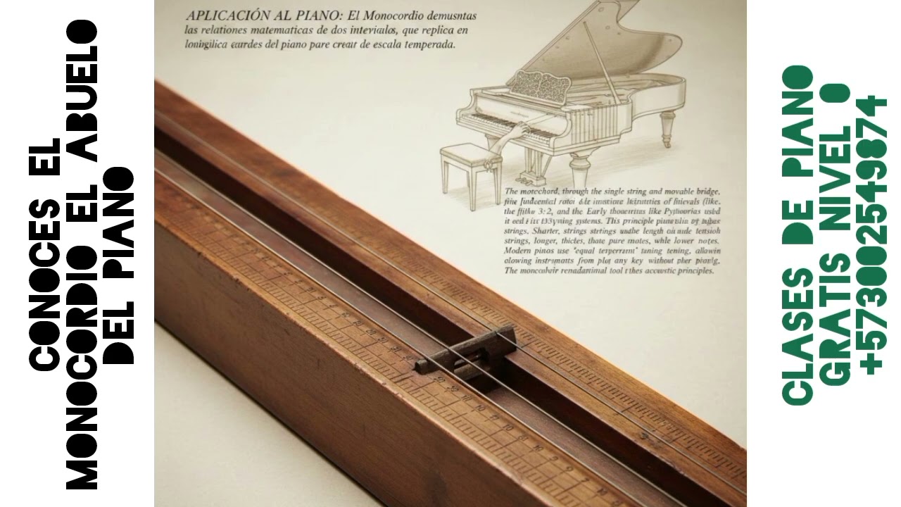 ESTE ES EL MONOCORDIO - El Antepasado del Piano de Cola - Te cuento su Historia.