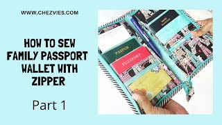 How to Make DIY family passport wallet Part 1 | Travel Wallet #sewing #tutorial #howtosew