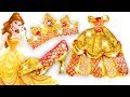 ✨ Play Doh Making Sparkle 💖 Disney Princess Belle Golden Dress High Heels Crown Castle Toys