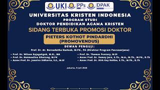 UJIAN TERBUKA (PROMOSI DOKTOR) PROMOVENDUS 'PIETERS KOTHOT PINDARDHI'