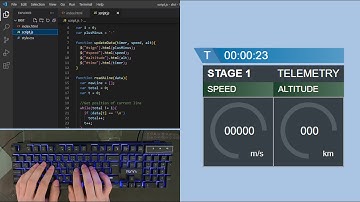 ASMR Programming - Coding SpaceX Telemetry using Javascript and CSS - No Talking