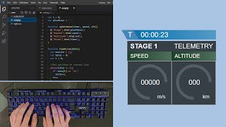 ASMR Programming - Coding SpaceX Telemetry using Javascript and CSS - No Talking
