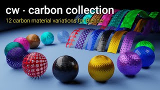 CW Carbon Collection  - A shader tree material for Blender