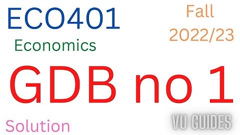 ECO401 GDB Solution 2023 / ECO401 GDB 1 Solution Fall2022 / ECO401 GDB 2023 #eco401 #gdbsolution