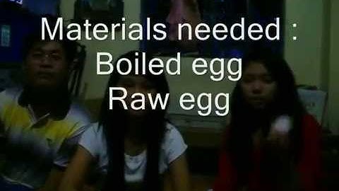 Difference between the boiled egg and the raw egg