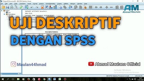 Cara Mengolah Data Uji Deskriptif 3 Variabel Menggunakan Spss