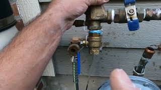 How to replace ball valve on sprinkler back flow preventer [ VINNY THE HANDYMAN ]