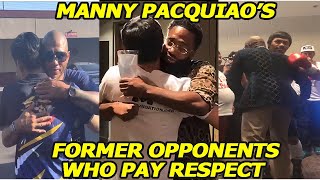 MANNY PACQUIAO'S Top 10 Former Opponents Who Pay RESPECT and VISIT his Trainings | LEGEND!