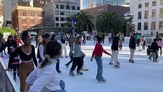 Holiday Ice Rink Union Square San Francisco California January 2024