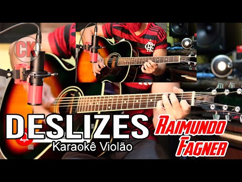 Deslizes - Fagner playback karaoke gvbt guitar video backing track  scrolling chords and lyrics 