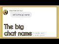 the big chat name || big chat chaos || haikyuu texts