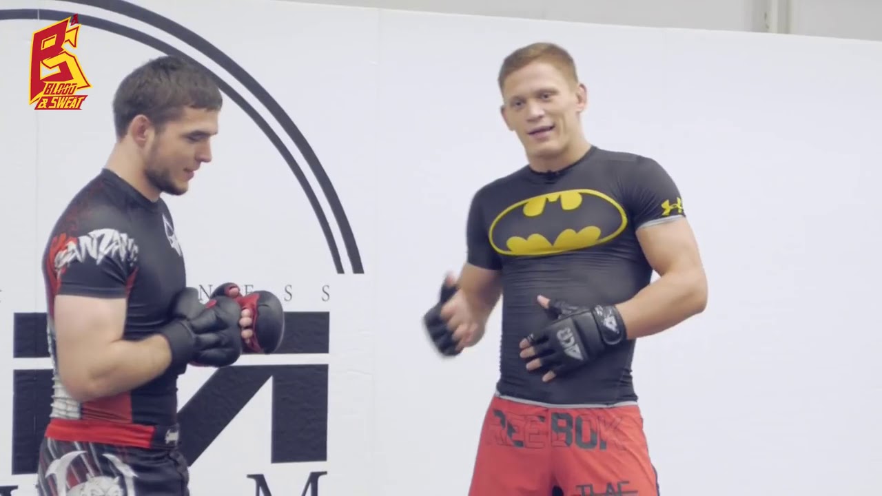 Комбинация ударов руками и ногами в ММА Маршалл Савчук и Сергей ...