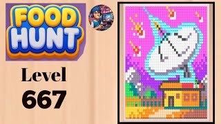 Food hunt pixel puzzle level 667 solution and walkthrough for gameplay