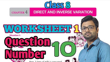 DAV Math | Class 8 | Chapter 4 | Direct n Inverse Variation | Worksheet 1 |Qn 10 |Art Of Mathematica