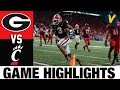 #9 Georgia vs #8 Cincinnati Highlights | 2021 Peach Highlights| College Football Highlights