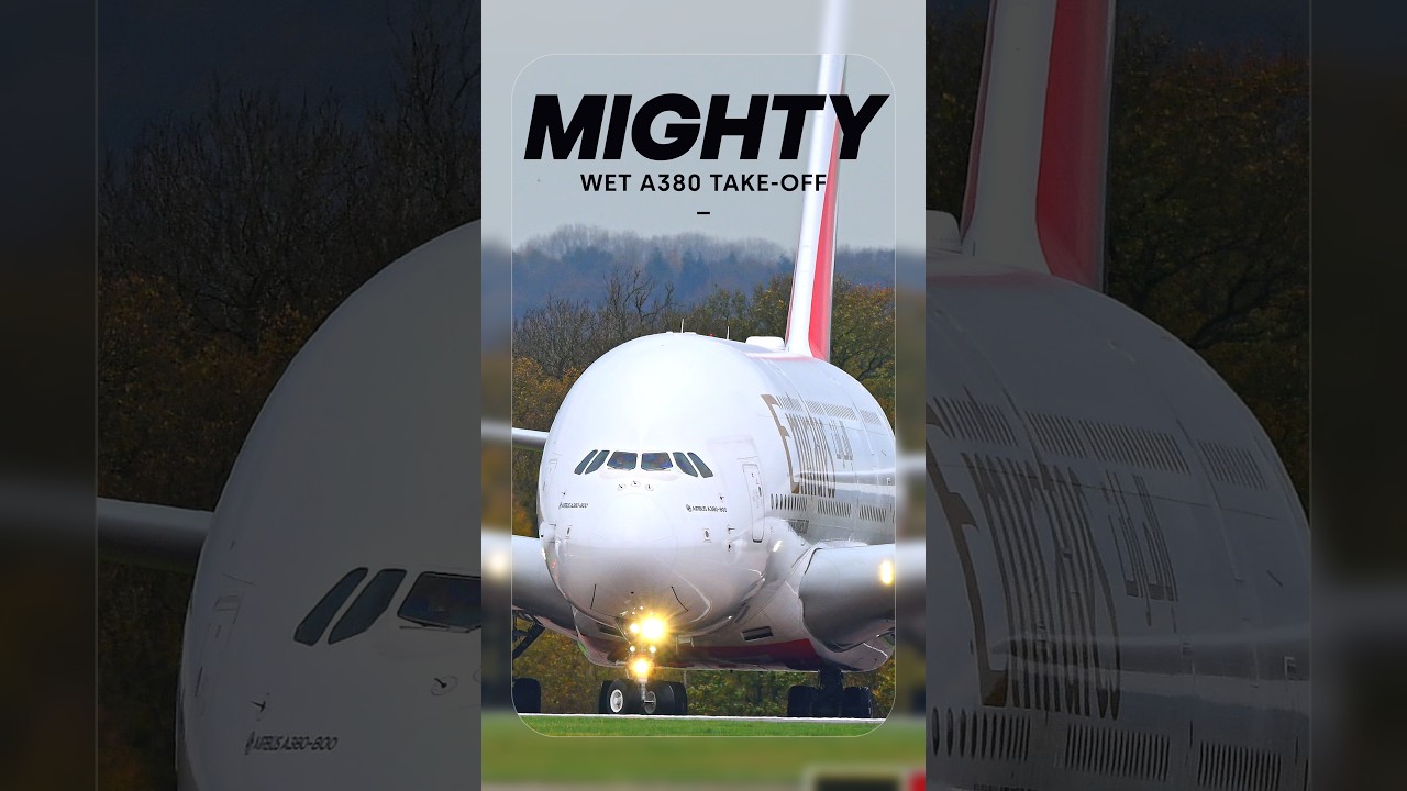Emirates A380 560-tonne wet takeoff