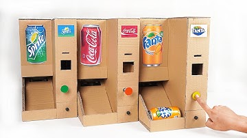 How to Make Coca Cola Soda Vending Machine with 3 Different Drinks at Home