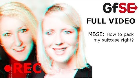 Model-Based Systems Engineering: “How to pack my suitcase right?” - Seminar Full Video Recording