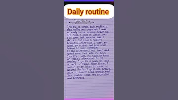 My daily routine in English!! My daily routine paragraph writing!!#shorts