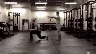 Partner Push Accelerated Forward Lunge