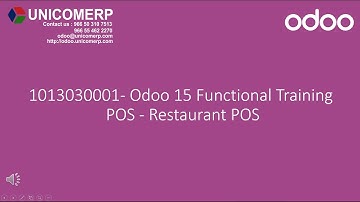 1013030001 | Odoo 15 Training | POS - Restaurant POS