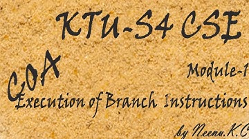 EXECUTION OF BRANCH INSTRUCTIONS