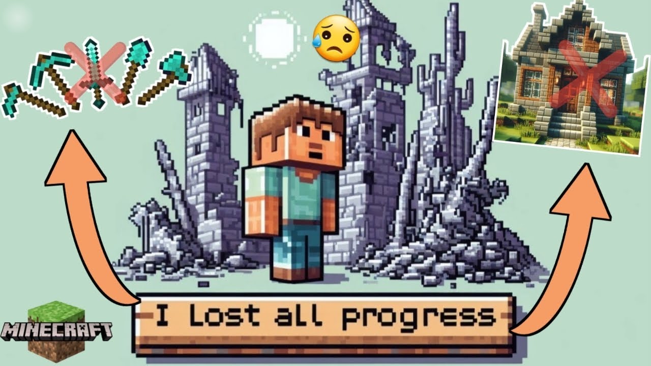 I lost all my progress in minecraft survival | Minecraft survival PE #4 ...
