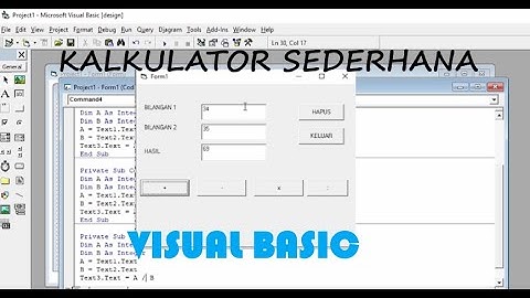 MEMBUAT KALKULATOR SEDERHANA | VISUAL BASIC |