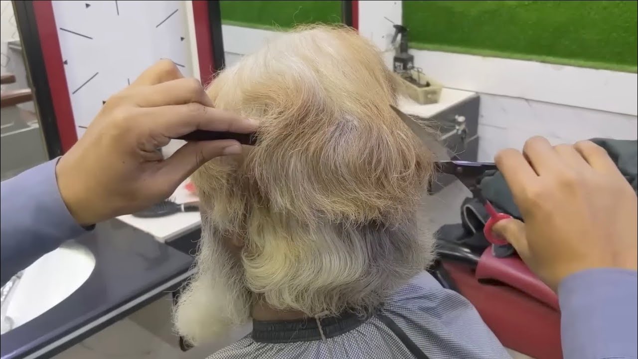 Incredible Golden Hair Transformation 79 Year Old Man 