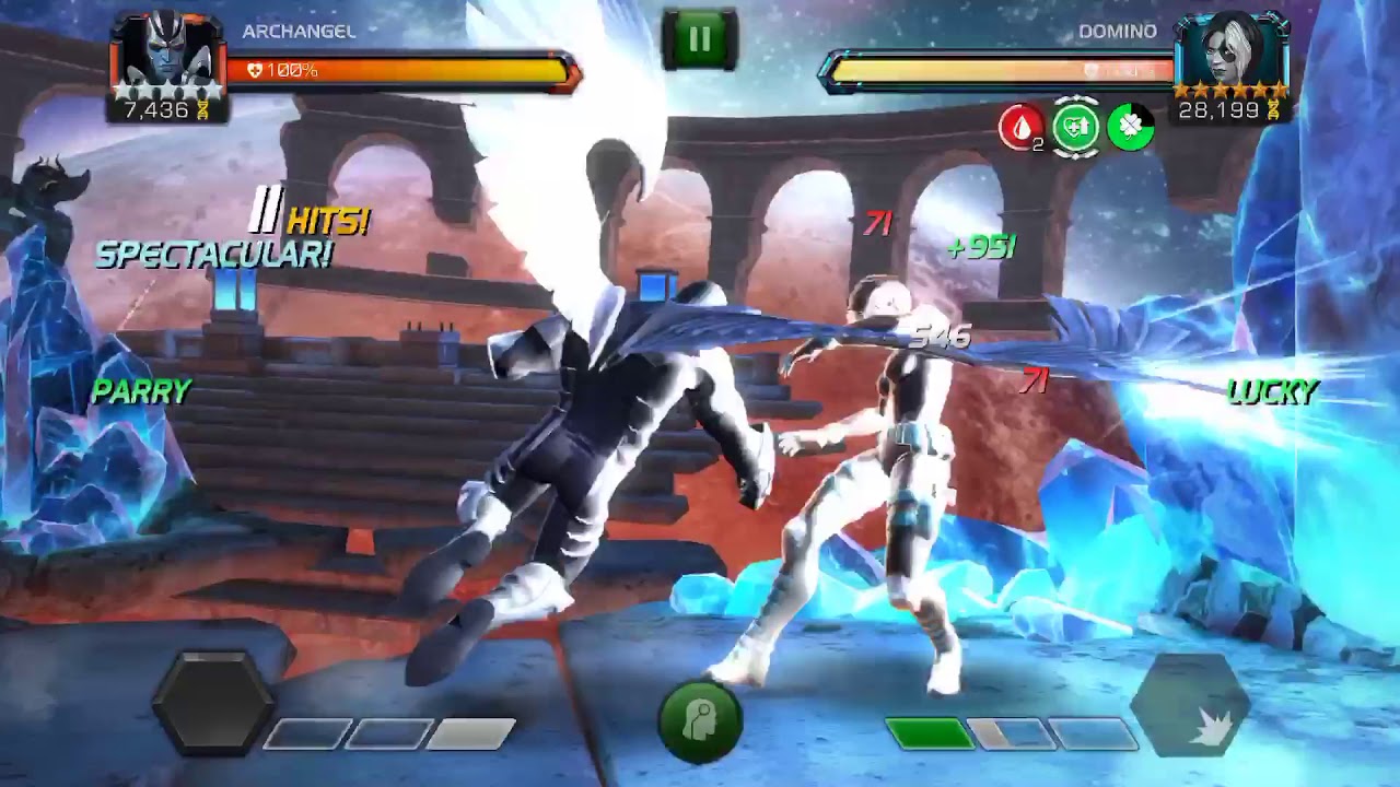 Archangel vs Domino Marvel CoC Boss Rush Event