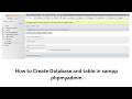 PHP CRUD-2:-How to Create Database and table in xampp phpmyadmin in hindi for begineers