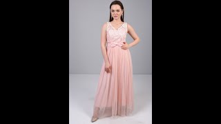 Розовое Бальное Платье С Кружевным Топом 101889-300684