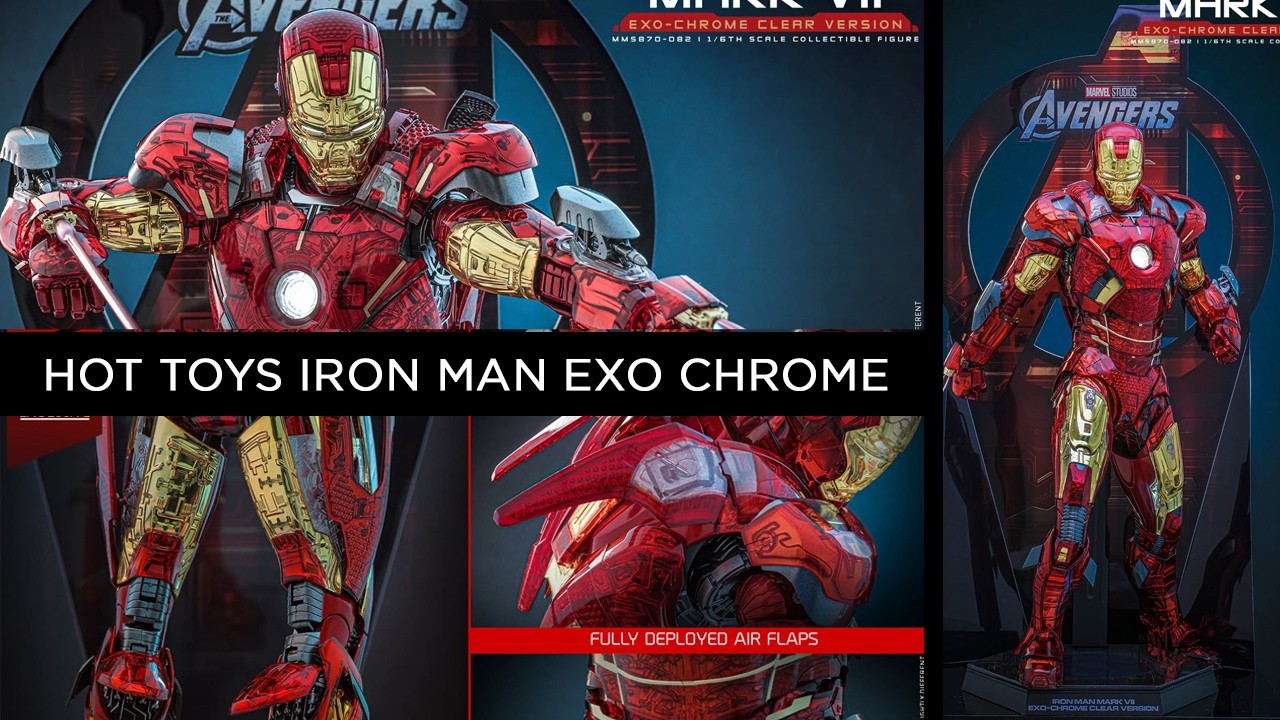 Hot Toys iron Man Mark VII Exo Chrome - YouTube